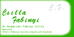 csilla fabinyi business card